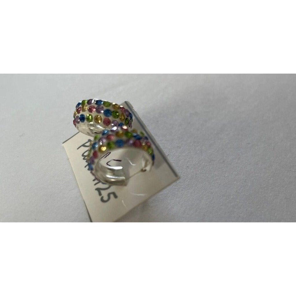 925 Silver Colored Stone Earrings 15$